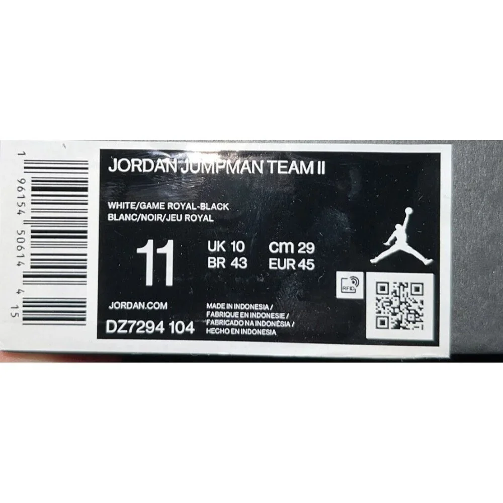 Jordan Jumpman Team 2 White Black Game Royal Mens Basketball Shoes Size 11